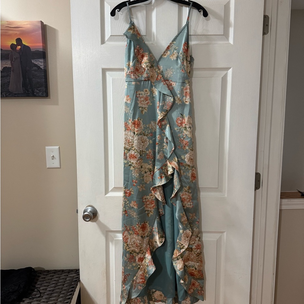 Vici Teal and Floral Dress